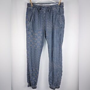Johnny Was BIYA Embroidered Chambray Jogger Pants Size XS